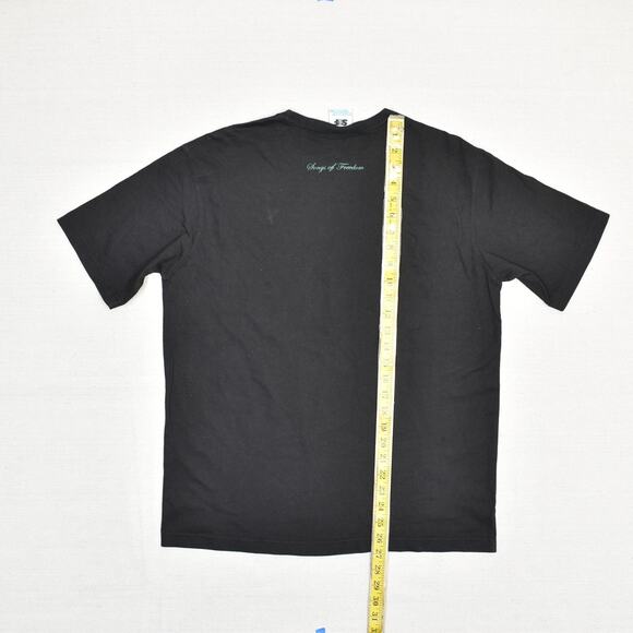 Songs of Freedom Men's T Shirt Crew Neck Short Sleeve Cotton Black Size L - Picture 5 of 8